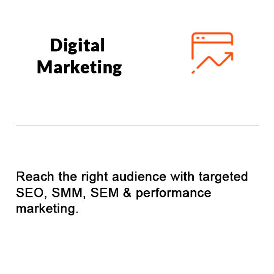 Digital marketing services including SEO, SEM, social media marketing, and performance marketing by DigzyTech.